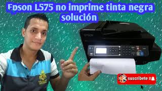 Epson L575 no imprime tinta negra solución