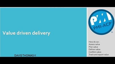 PMI ACP Value driven delivery class2