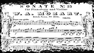 Mozart, Violín Sonata no. 25, K 301 in G major | Piano Accompaniment