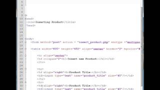 Dynamic Website in PHP & MySQL Part 12 - Insert product 1