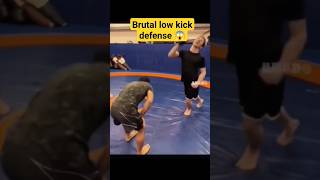 brutal low kick defense for street fighter and Competitions martial 👌#shorts #selfdefense #kungfu screenshot 4