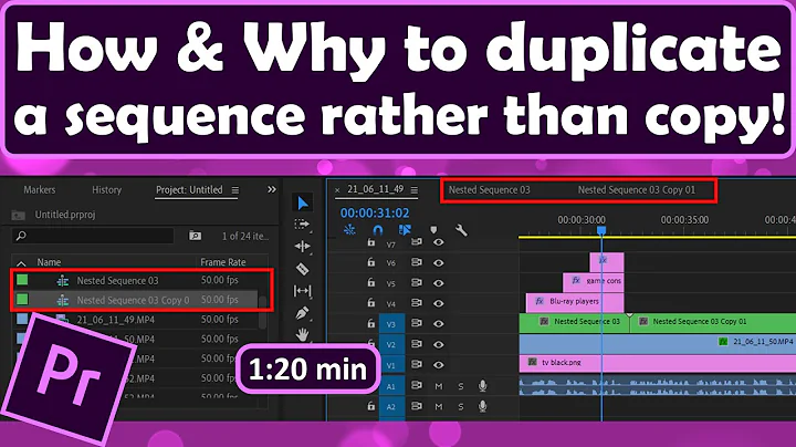How to duplicate a sequence in Premiere Pro