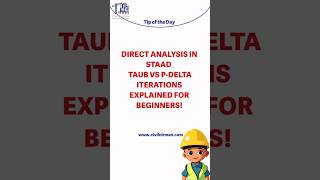 Direct Analysis in STAAD | Taub vs P-Delta Iterations Explained for Beginners