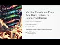 [MAI554] Machine Translation: From Rule-Based to Transformers