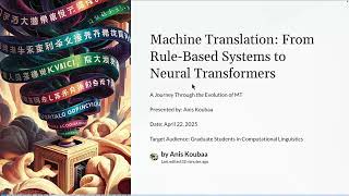 [MAI554] Machine Translation: From Rule-Based to Transformers