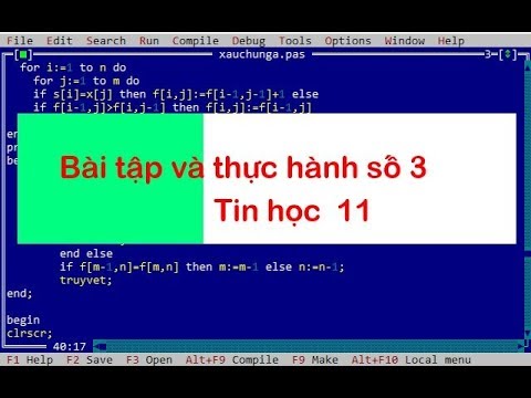 Video Tin học 11 - Bài tập và thực hành số 3 - Thầy Quách... - YouTube