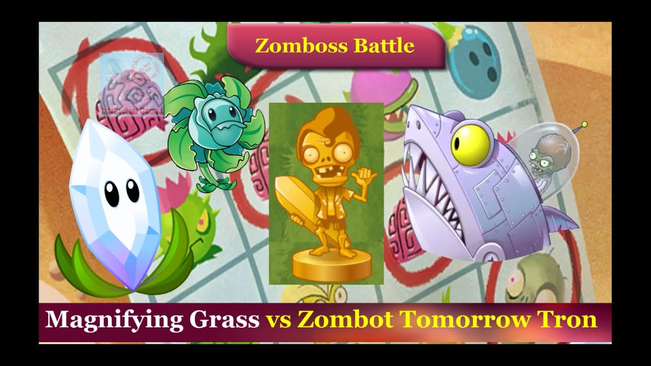 Plants vs Zombies 2 Magnifying Grass vs Zombot Shark Tronic Sub YouTube