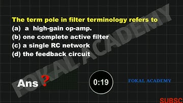 ANALOG ELECTRONICS FILTERS MCQ MINI MOCK TEST || FILTER CIRCUITS MCQ | ESE | ISRO | BARC PREPARATION