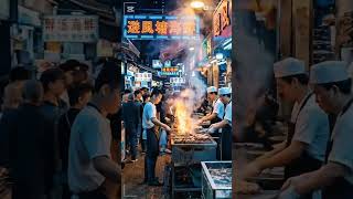 China Night Market Vlog 🇨🇳 | Hong Kong Street Food &amp; Neon City Rush | Cinematic AI