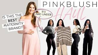 HUGE PinkBlush Maternity Try-On Haul & Review (2nd vs 3rd Trimester) | Petite-friendly