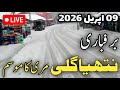 Murree live today 09 April | nathiagali snowfall | murree ka mousam | مری نتھیا گلی لائیو برفباری