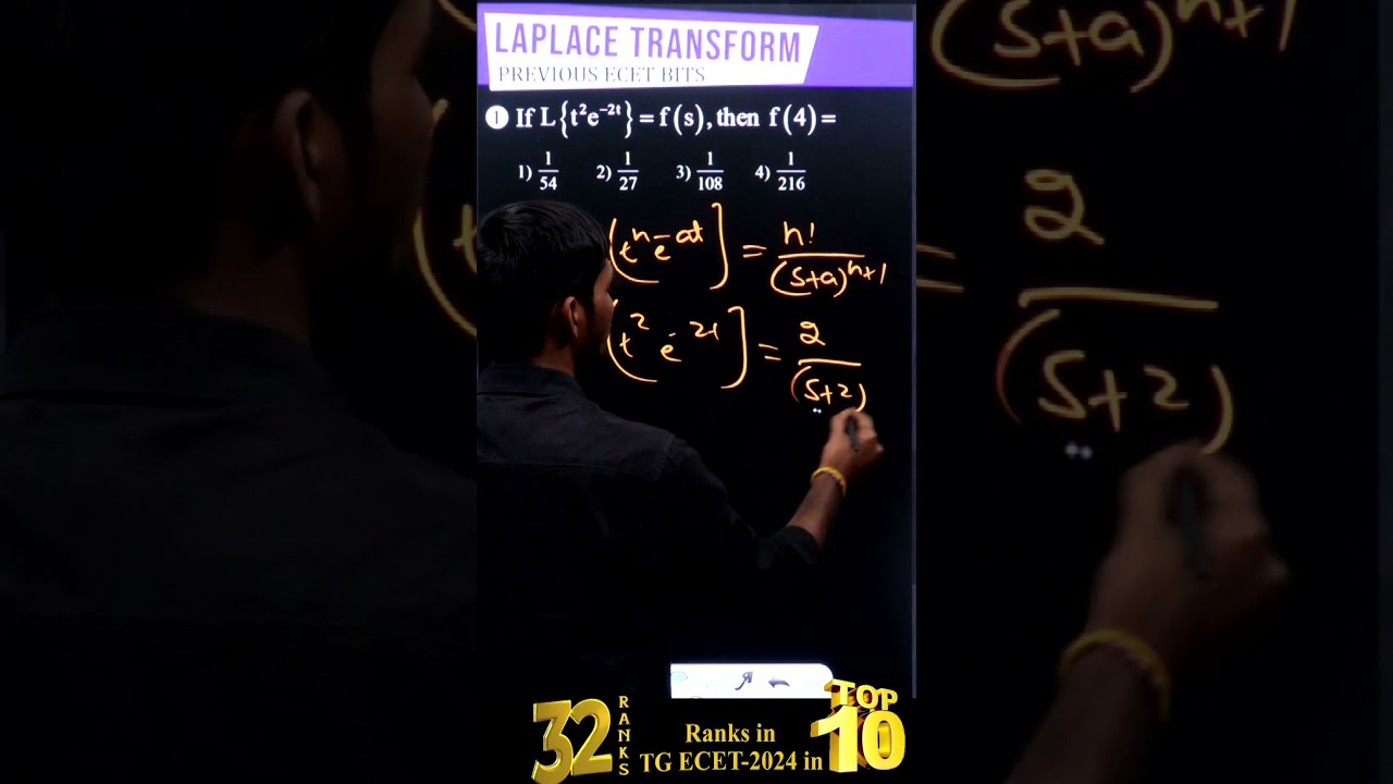 LAPLACE TRANSFORM - TG ECET -2022 || SAIMEDHA KOTI - HYD