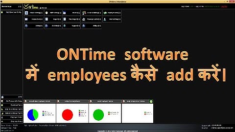 How to add employees in ontime software