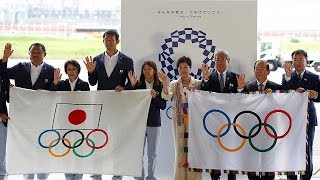 Olympic flag arrives in Tokyo as countdown begins for 2020 summer games