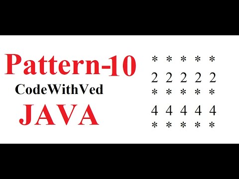 Pattern - 10|| star and number print in java || code with ved|| Star ...