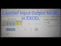 Leontief Input Output Model In EXCEL /  Complete Solution to a Problem