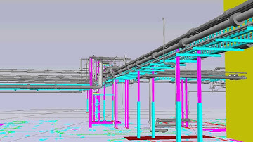 Tower Surveys - 3D Modelling of Pipework surveyed by Laser Scanning
