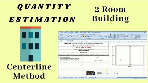 QUANTITY ESTIMATION OF 2 ROOM BUILDING USING CENTERLINE METHOD