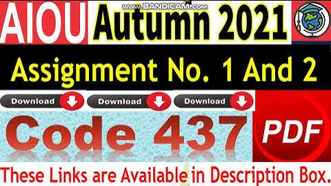 AIOU Code 437 Solved Assignment No.1 & 2 Autumn 2021 || Subject: Islamiat (E) || Level: Bachelor/BA