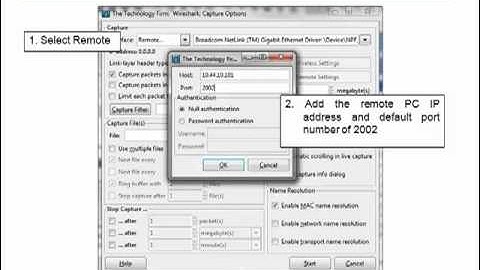 Capturing using Wireshark & rpcapd