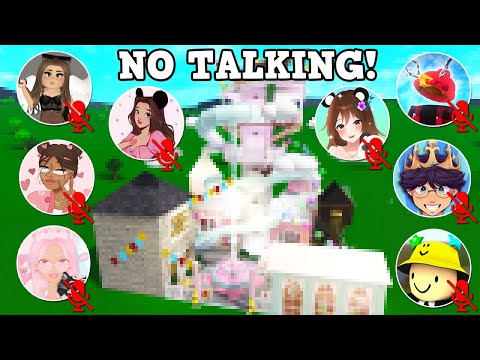 9 BLOXBURG YOUTUBERS BUILD WITH 0 COMMUNICATION!