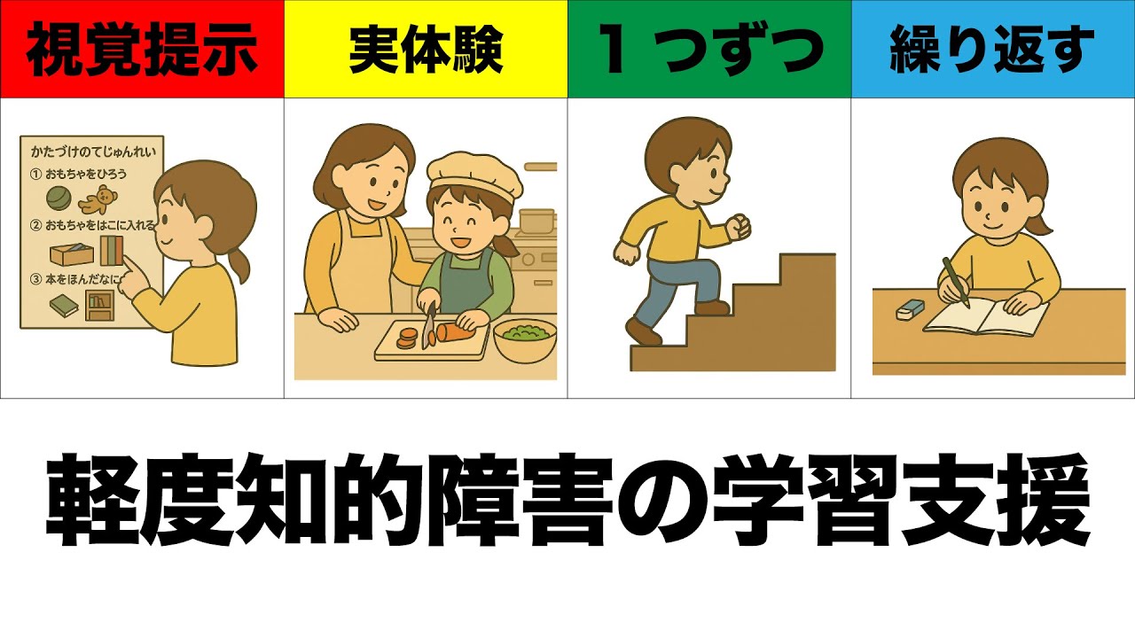 【知的障害】軽度知的障害の子どもへの学習支援のコツ(発達障害グレーゾーン、発達障害との併発) - YouTube