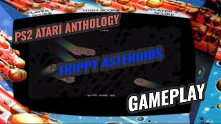 PS2  Atari Anthology Trippy Asteroids Gameplay