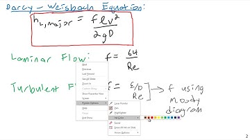 Darcy-Weisbach Examples - Fluid Mechanics