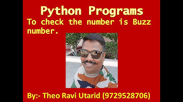 Python program to check the Number is Buzz Number