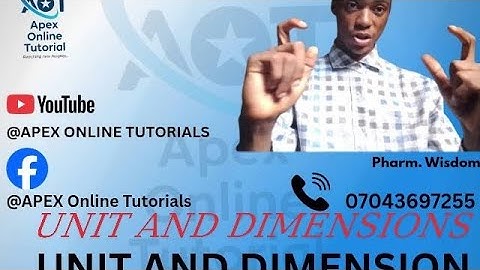  UNIT AND DIMENSIONS SUMMARY (JAMB/WAEC/NECO PHYSICS)