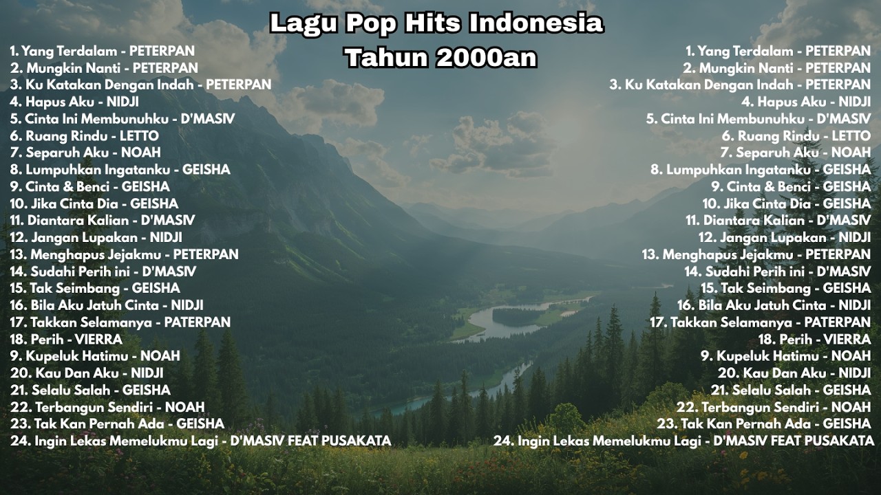 Lagu Enak Didengar Saat Santai Dan Kerja || Lagu Pop Hits Indonesia Tahun 2000an