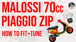 Piaggio Zip Malossi 70cc Cylinder Kit Install & Tuning - Scooter Street screenshot 5