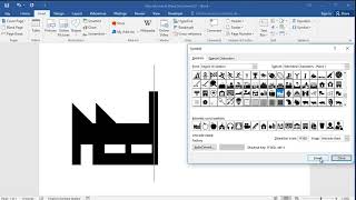 How to insert factory symbol in word
