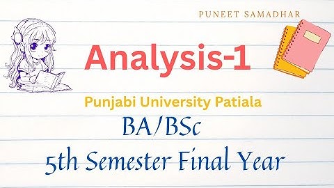 Important topics | Analysis-1|Syllabus,Exam Pattern, Mathematics | Ba/Bsc 3 year Semester 5