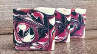 Cold Process Soap “Raspberry Swirl”