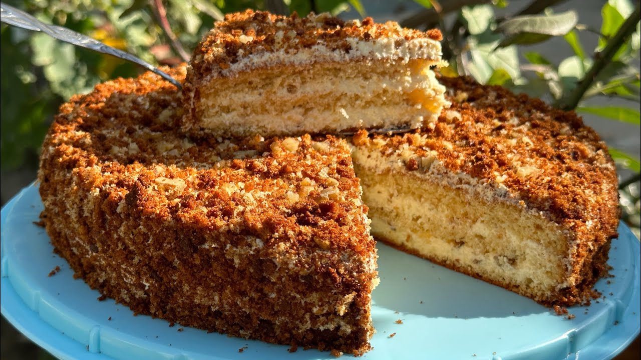 💯Ballı tort dadında inanılmaz ləzzətli🔴BALLI BİSKVİT🔴TORTU bişirdim👍