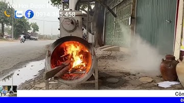 Lò Nằm đun củi cấp hơi sang Nồi Nấu Rượu và Tủ Nấu Cơm