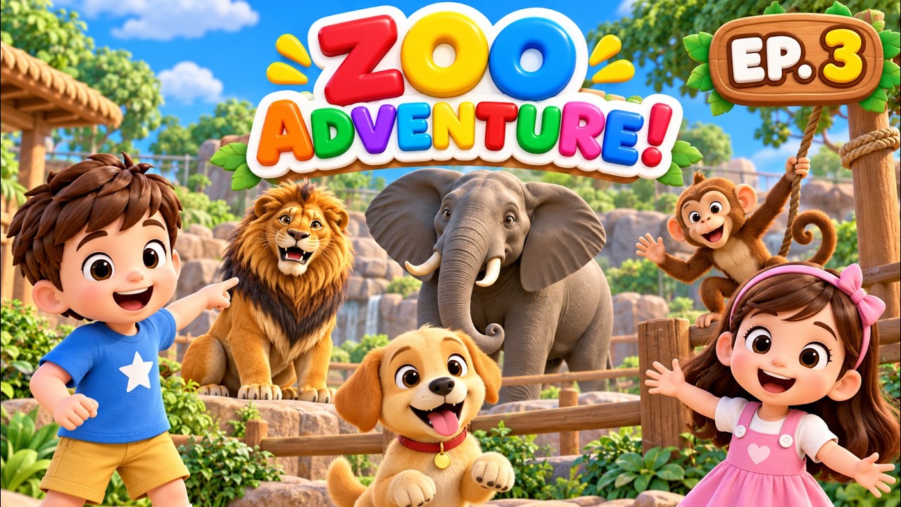 Learn Lion, Elephant & Monkey | English for Kids | Aii Learning - YouTube