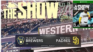 MLB The Show 21 Milwaukee Brewers Vs San Diego Padres Full Game Xbox One