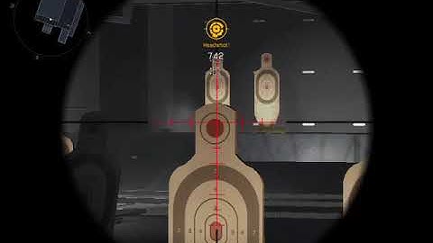 Warface FPS game shooting range with a sniper + 5.5x scope
