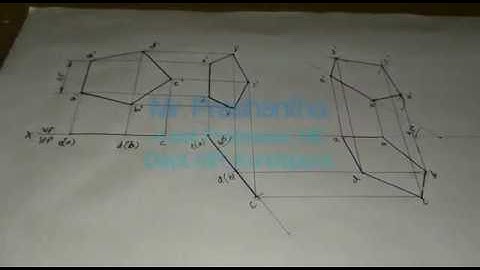 Engg Graphics - Projection of Planes Prob 29 Sketching By Prashantha Acharya, ME