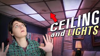 DIY Miniature Office Ceiling And a lot of LIGHTS!💡(Beetlejuice Waiting Room PART 4)