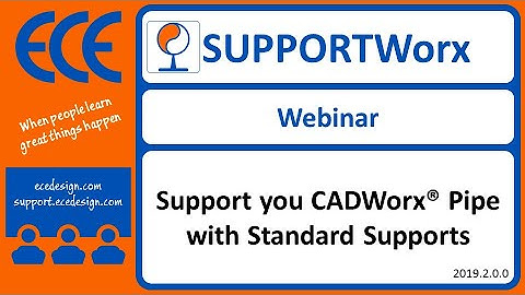 Support your CADWorx® PLANT Pipe Supports with SUPPORTWorx