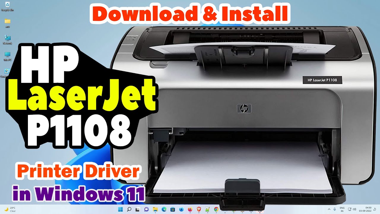 How to download install hp laserjet p1108 printer driver by usb in