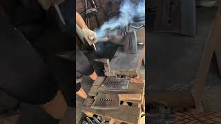Craftsman,Seven-star bone-cutting knife#Purely handmade #welding #copper #tools #purely#shorts ep199