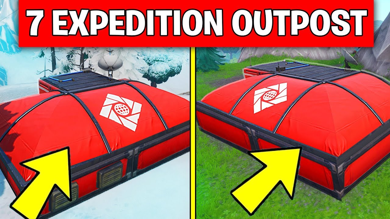 visit all expedition outposts all 7 locations week 7 challenges fortnite season 7 - outpost locations fortnite season 7