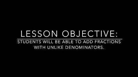Video tutorial on adding fractions with unlike den...