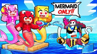 LOCKED ON ONE MERMAID FANGIRL ONLY Raft AS A PIRATE in Minecraft!