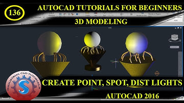 CREATE LIGHTS || SPOT LIGHTS || POINT LIGHTS || DISTANT LIGHTS || SHADOWS || AUTO CAD 2016