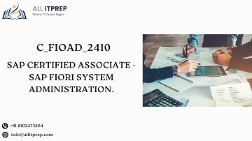 C_FIOAD_2410 SAP Fiori Administration Dumps & Guide